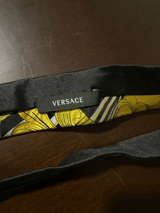 Corbata Versace Negra y Dorada