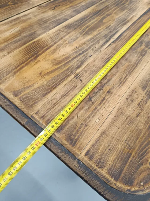 Mesa de comedor de madera vintage grande