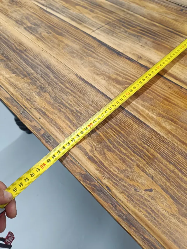 Mesa de comedor de madera vintage grande