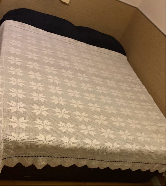 Colcha ganchillo blanca