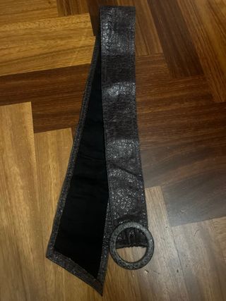 Cintura maculata vintage nera e grigia