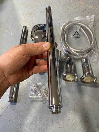 Barra Ducha Cromo 70cm Acero Inoxidable