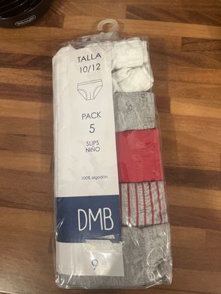 Pack 5 Slips Niño Talla 10/12 DMB