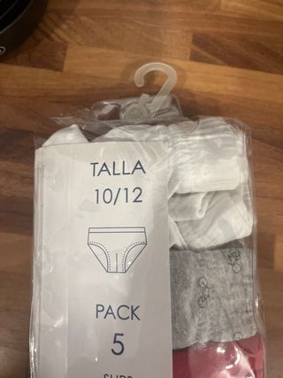 Pack 5 Slips Niño Talla 10/12 DMB