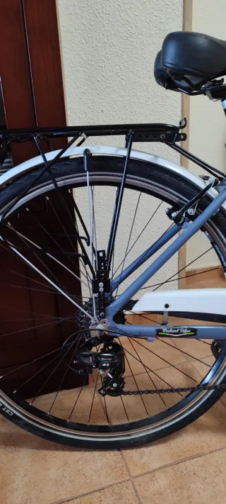 Bicicleta de paseo con cesta y lud led de calidad.