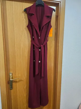 Vestido largo sin mangas rojo