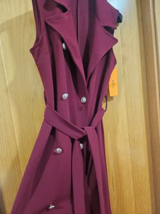 Vestido largo sin mangas rojo