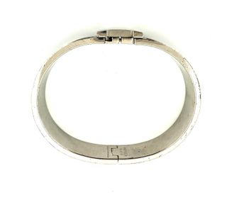 Brazalete Hermès Clic H Negro/Plata