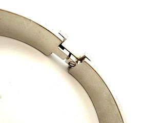Brazalete Hermès Clic H Negro/Plata