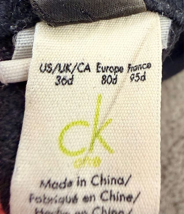 Sujetador Calvin Klein 95D Negro