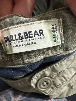 Pantalón corto hombre verde oliva