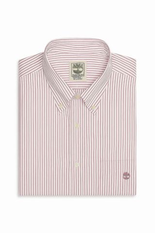 Timberland Pink Striped Oxford Shirt L Regular Fit