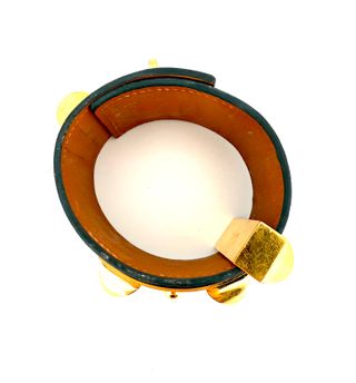 Brazalete Hermès Collier de Chien Negro/Oro