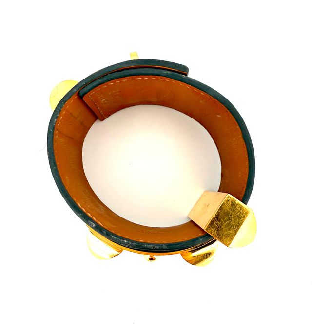 Brazalete Hermès Collier de Chien Negro/Oro