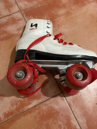 Patines blancos 4 ruedas talla 35