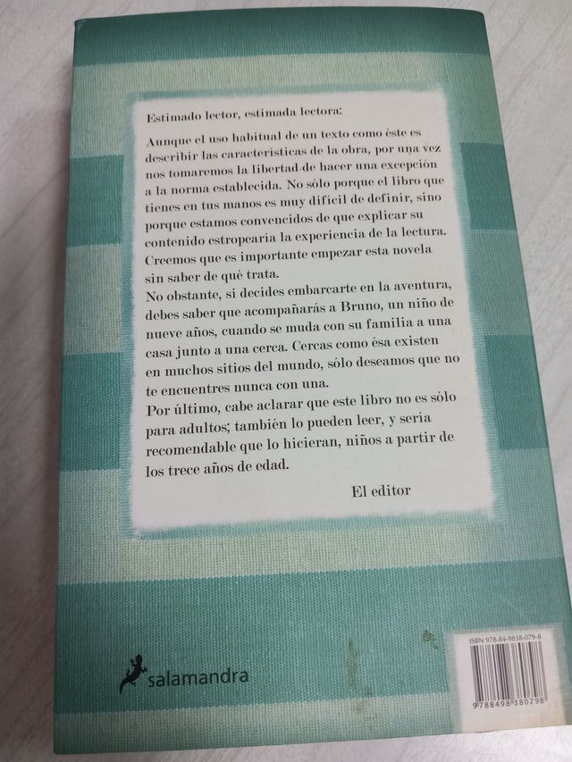 EL NIÑO CON EL PIJAMA DE RAYAS; SIN DESTINO