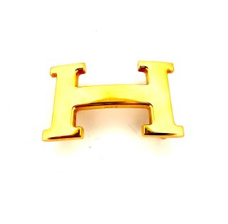 Hebilla Hermès Dorada con Caja y Bolsa