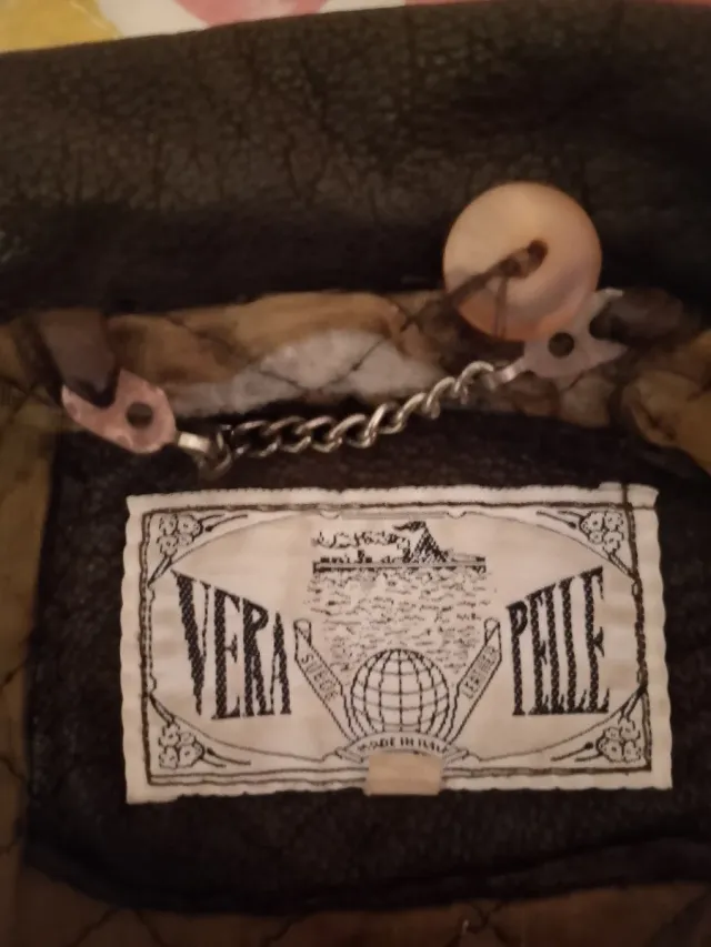 Giubbotto in pelle marrone