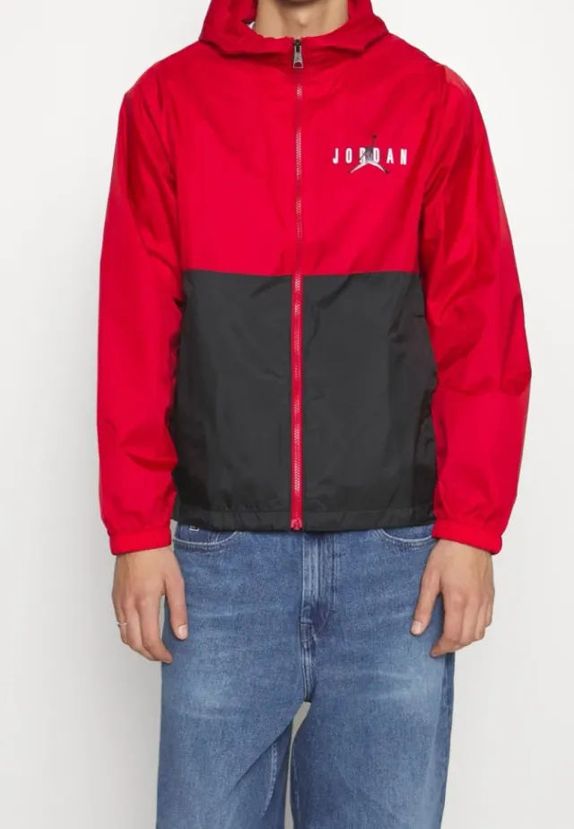 Cortavientos Jordan Rojo y Negro Talla M