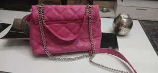 Bolso Rosa Fucsia Acolchado Cadena