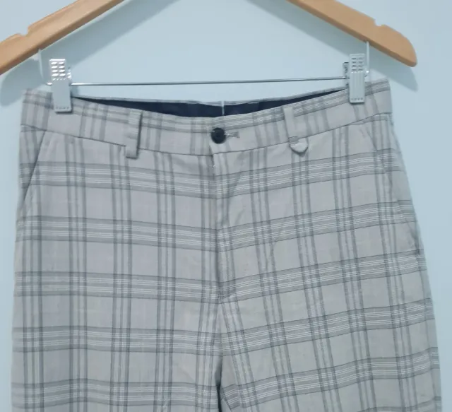 Pantalones Zara Hombre Cuadros Gris