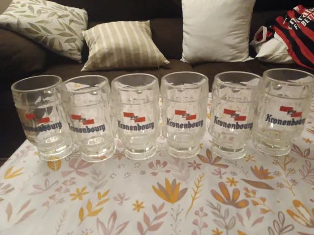 Jarras de cristal Kronenbourg (6 unidades)