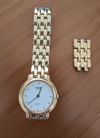 Reloj Racer Mujer bañado en oro. Quartz