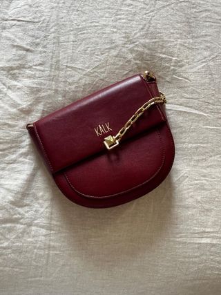 Bolso de piel Kalk granate