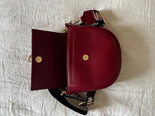 Bolso de piel Kalk granate