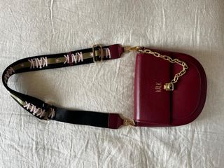 Bolso de piel Kalk granate