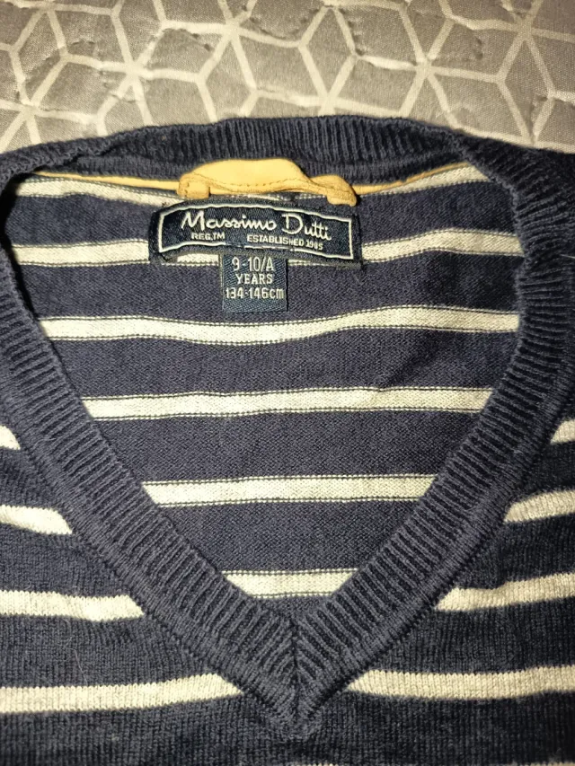 Chaleco Massimo Dutti rayas azul marino