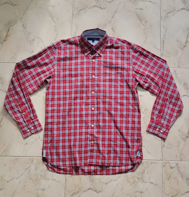 Camisa Tommy Hilfiger cuadros roja y azul