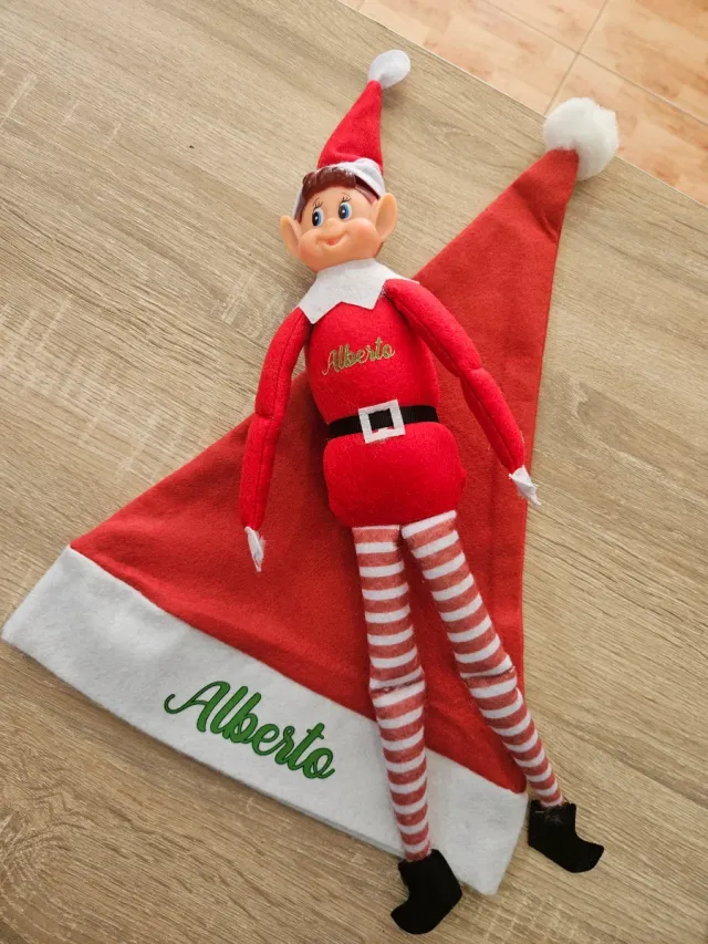 Elfo de Navidad personalizado con nombre