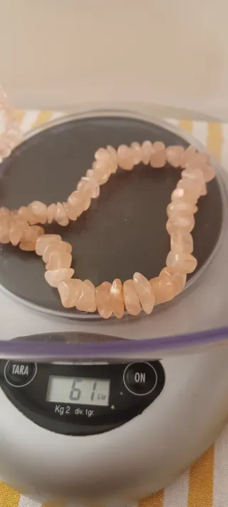 Collana Quarzo Rosa ,prezzo singola