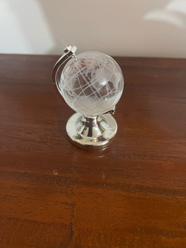 Miniatura globo terrestre in vetro