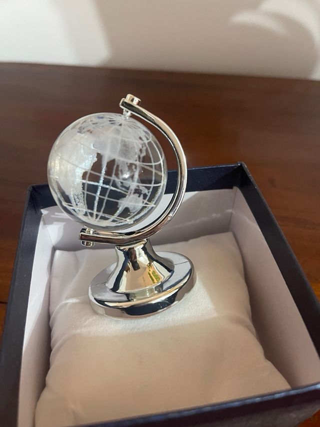 Miniatura globo terrestre in vetro