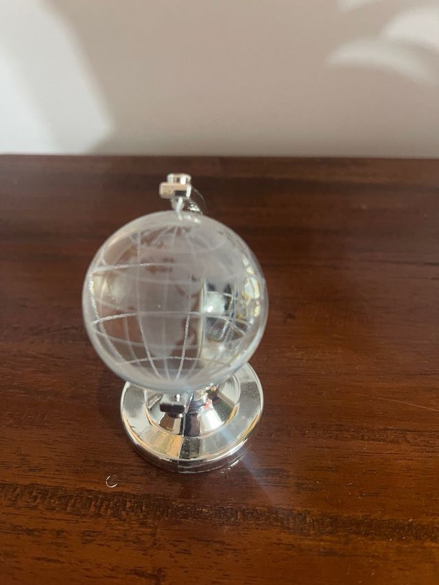 Miniatura globo terrestre in vetro