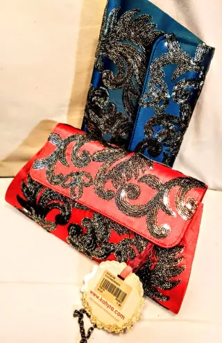 Bolso de fiesta bordado con lentejuela envejecidas