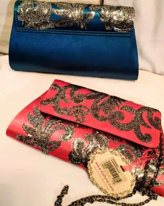 Bolso de fiesta bordado con lentejuela envejecidas