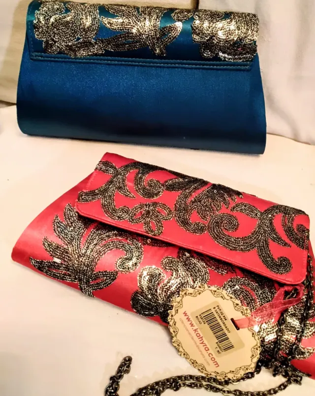 Bolso de fiesta bordado con lentejuela envejecidas