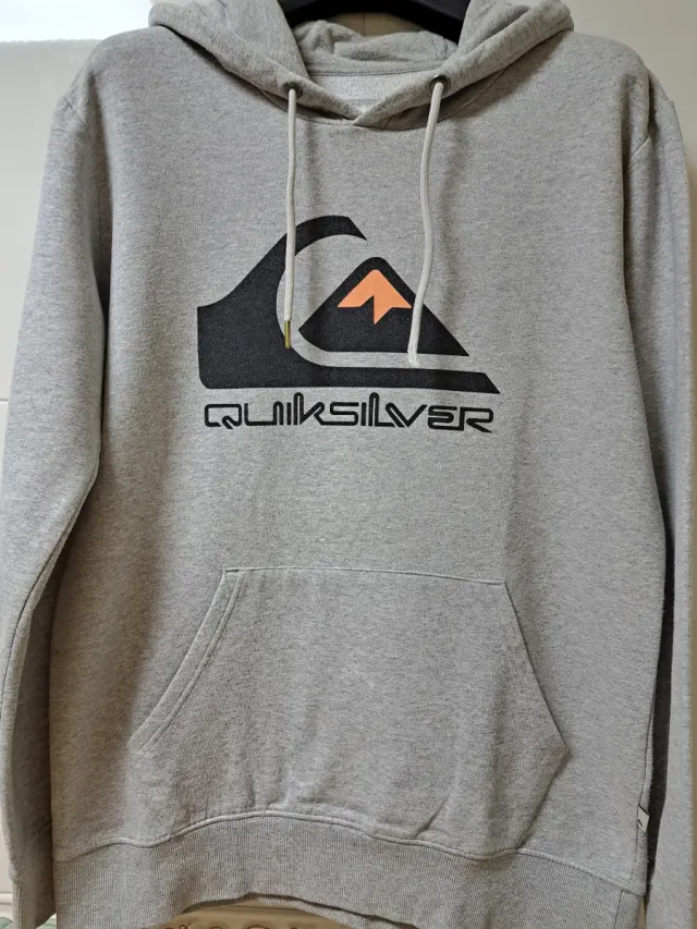 Sudadera Quiksilver Gris Naranja