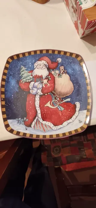 Piatto decorativo Babbo Natale