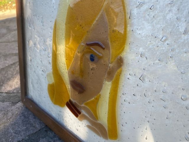 Insegna Coiffeur Italo Vetro Fusione