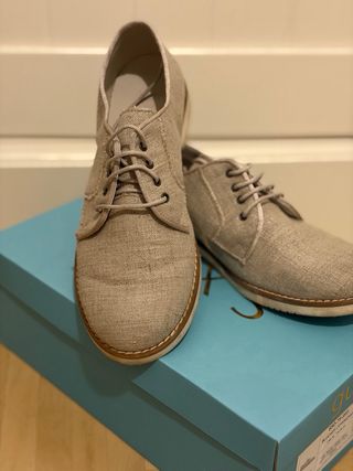 Zapatos comunión niño beige/gris