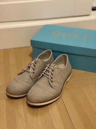 Zapatos comunión niño beige/gris