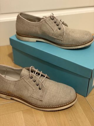 Zapatos comunión niño beige/gris