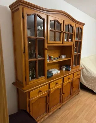 Alacena madera maciza 195x210 + mesa opcional