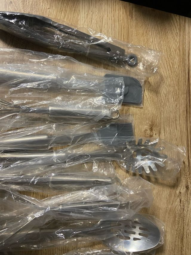 Set Utensilios Cocina acero inoxidable