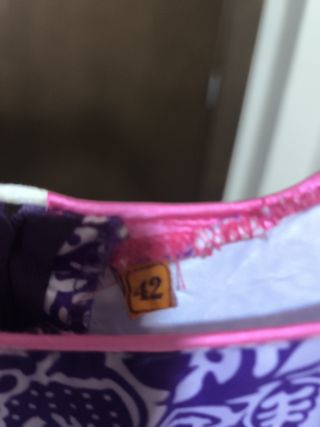 Traje de flamenca morado y blanco