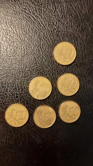 6 Monedas 50 Céntimos La Segadora